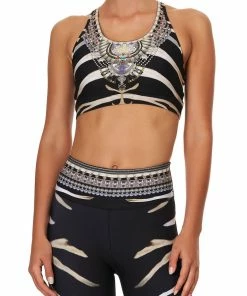 Camilla EBoutique (US) ACTIVE RACER BACK CROP ZEBRA CROSSING