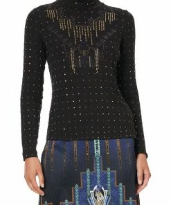 Camilla EBoutique (US) JERSEY TURTLENECK DRIPPING IN DECO Sale Clothing