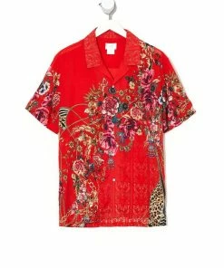 Camilla EBoutique (US) SHORT SLEEVE CAMP COLLARED SHIRT AND THE QUEEN WORE RED