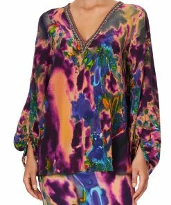 Camilla EBoutique (US) PANEL SLEEVE BLOUSE ACID ABBEY Sale Clothing