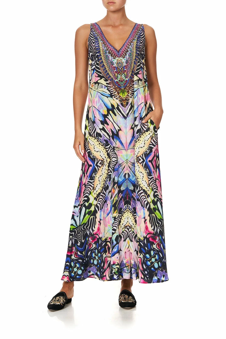 Camilla EBoutique (US) V NECK FLARED JUMPSUIT TRANCE TEMPTATION Up To 30% Off