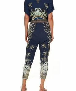 Camilla EBoutique (US) RIB WAIST RELAXED PANT A LITTLE PAST TWILIGHT