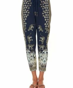 Camilla EBoutique (US) RIB WAIST RELAXED PANT A LITTLE PAST TWILIGHT