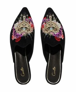 Camilla EBoutique (US) EMBROIDERED SLIPPER SOLID BLACK Up To 30% Off