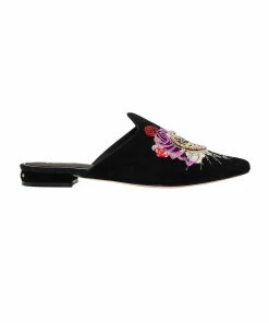 Camilla EBoutique (US) EMBROIDERED SLIPPER SOLID BLACK Up To 30% Off