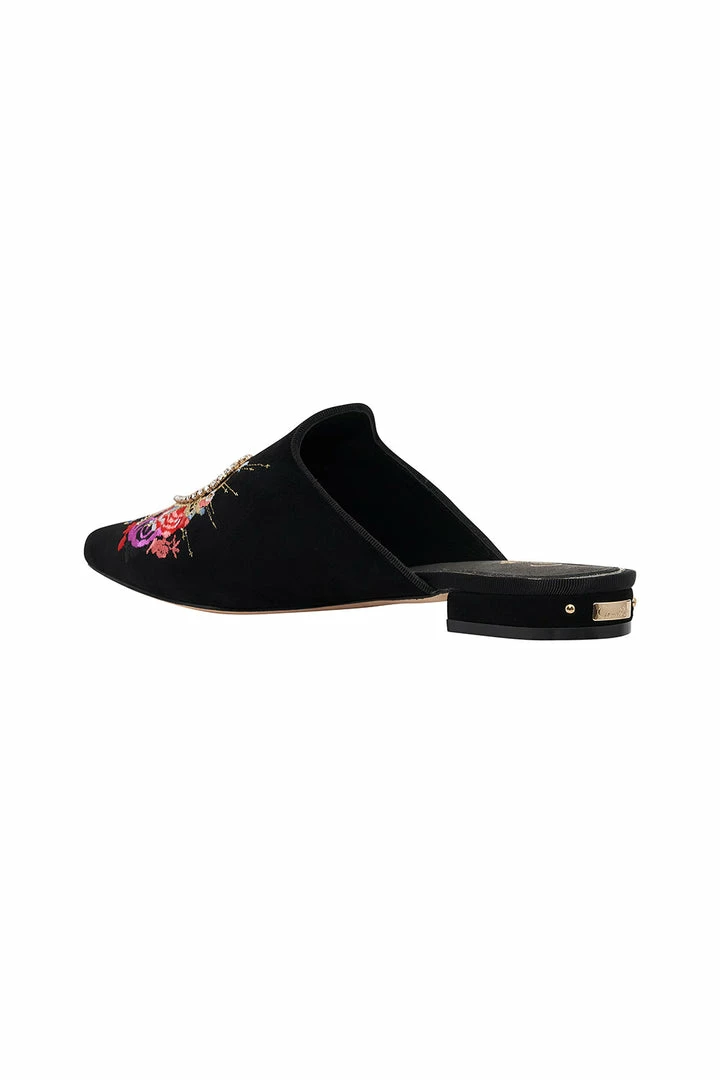 Camilla EBoutique (US) EMBROIDERED SLIPPER SOLID BLACK Up To 30% Off