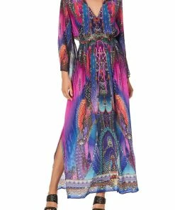 Camilla EBoutique (US) DRAWSTRING BUTTON UP DRESS MIDNIGHT MADNESS Sale Clothing