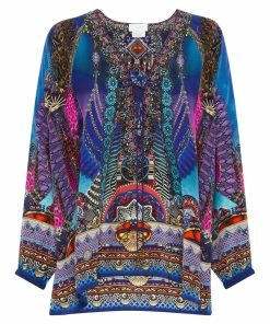 Camilla EBoutique (US) LACE UP BLOUSE MIDNIGHT MADNESS Sale Clothing