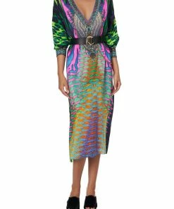 Camilla EBoutique (US) MIDI KAFTAN WITH CUFF POSEIDONS POISON Sale Clothing