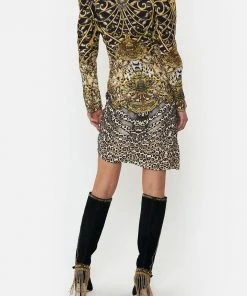 Camilla EBoutique (US) PUFF SLEEVE WRAP DRESS ARMADA