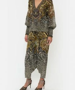 Camilla EBoutique (US) SHIRRED CUFF BLOUSE ARMADA Sale Clothing