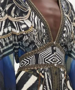 Camilla EBoutique (US) Sale Clothing KIMONO SLEEVE DRESS WITH SHIRRING DETAIL KNIGHT OF THE WILD