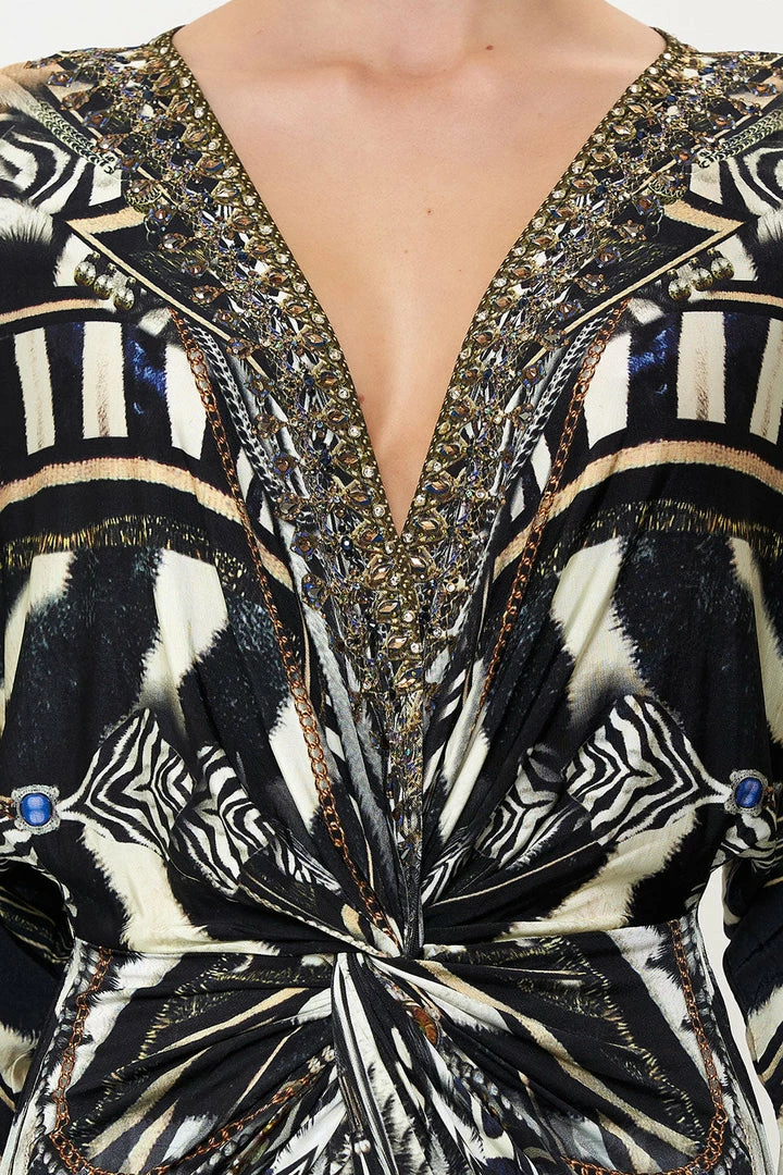 Camilla EBoutique (US) LONG SPLIT FRONT TWIST DRESS KNIGHT OF THE WILD Sale Clothing