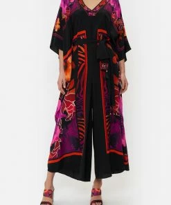 Camilla EBoutique (US) Sale Clothing SCARF JUMPSUIT WITH BELT MIDNIGHT POPPY