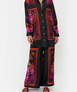 Camilla EBoutique (US) Sale Clothing SHIRT TUNIC WITH POCKETS MIDNIGHT POPPY