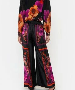 Camilla EBoutique (US) DROP SLEEVE SWING BLOUSE MIDNIGHT POPPY