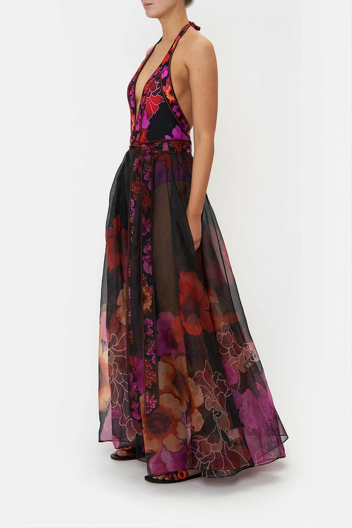 Camilla EBoutique (US) Up To 30% Off MAXI WRAP SKIRT MIDNIGHT POPPY