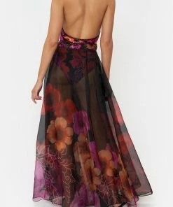 Camilla EBoutique (US) Up To 30% Off MAXI WRAP SKIRT MIDNIGHT POPPY