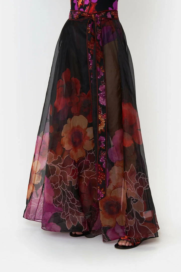Camilla EBoutique (US) Up To 30% Off MAXI WRAP SKIRT MIDNIGHT POPPY