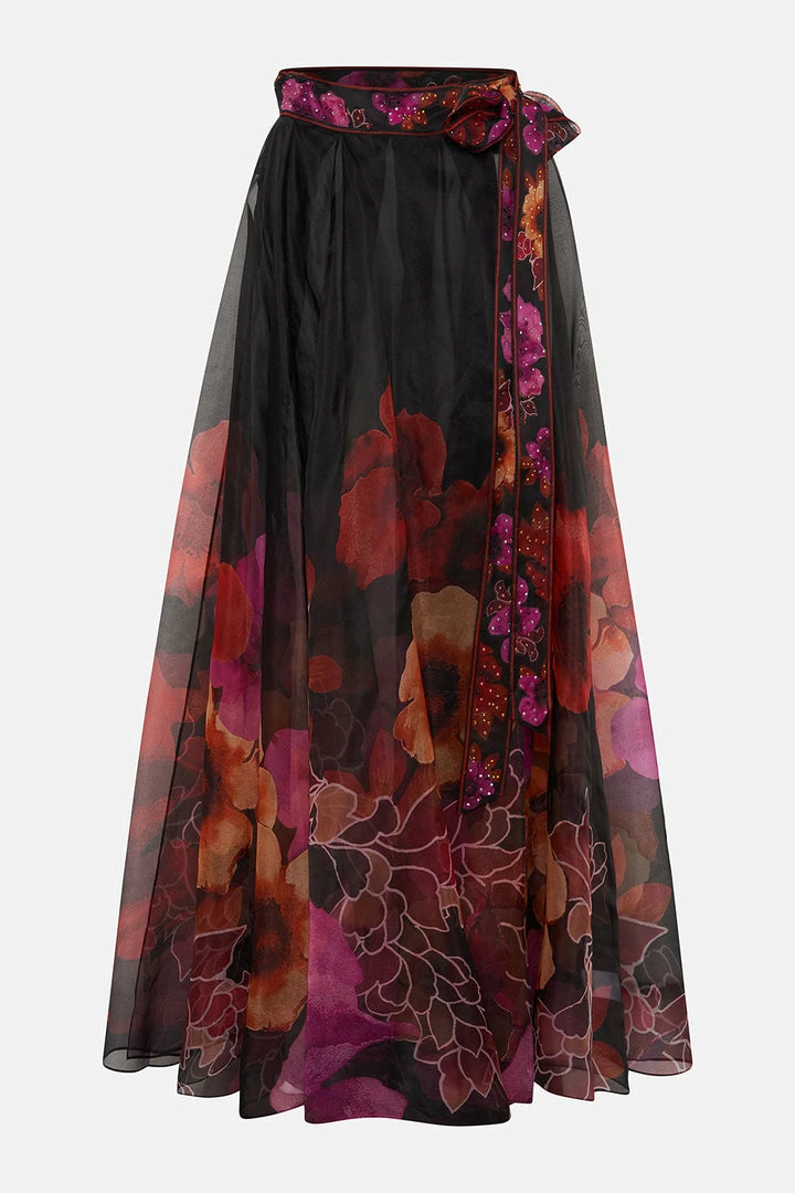 Camilla EBoutique (US) Up To 30% Off MAXI WRAP SKIRT MIDNIGHT POPPY