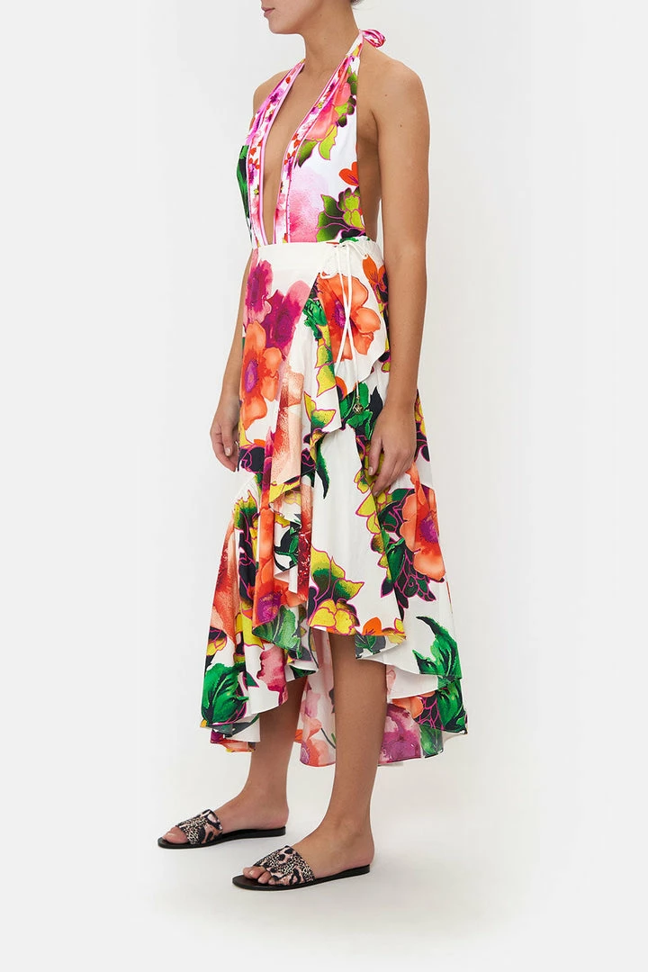 Camilla EBoutique (US) ASYMMETRICAL RUFFLE SKIRT PRETTY AS A POPPY Sale Clothing