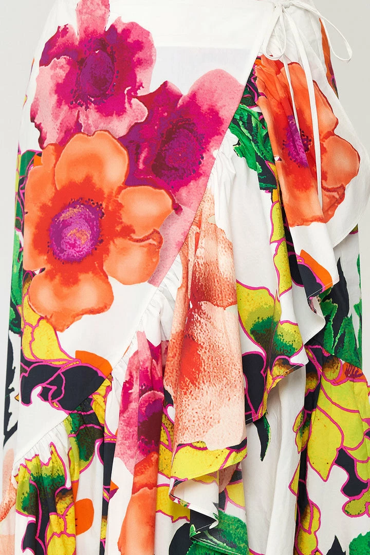 Camilla EBoutique (US) ASYMMETRICAL RUFFLE SKIRT PRETTY AS A POPPY Sale Clothing