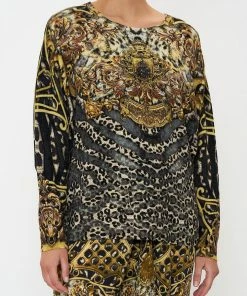 Camilla EBoutique (US) KNIT PRINTED JUMPER ARMADA Sale Clothing