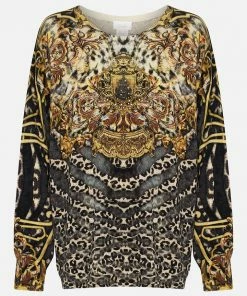 Camilla EBoutique (US) KNIT PRINTED JUMPER ARMADA Sale Clothing