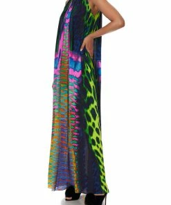 Camilla EBoutique (US) TIE NECK LONG DRESS POSEIDONS POISON New To Sale