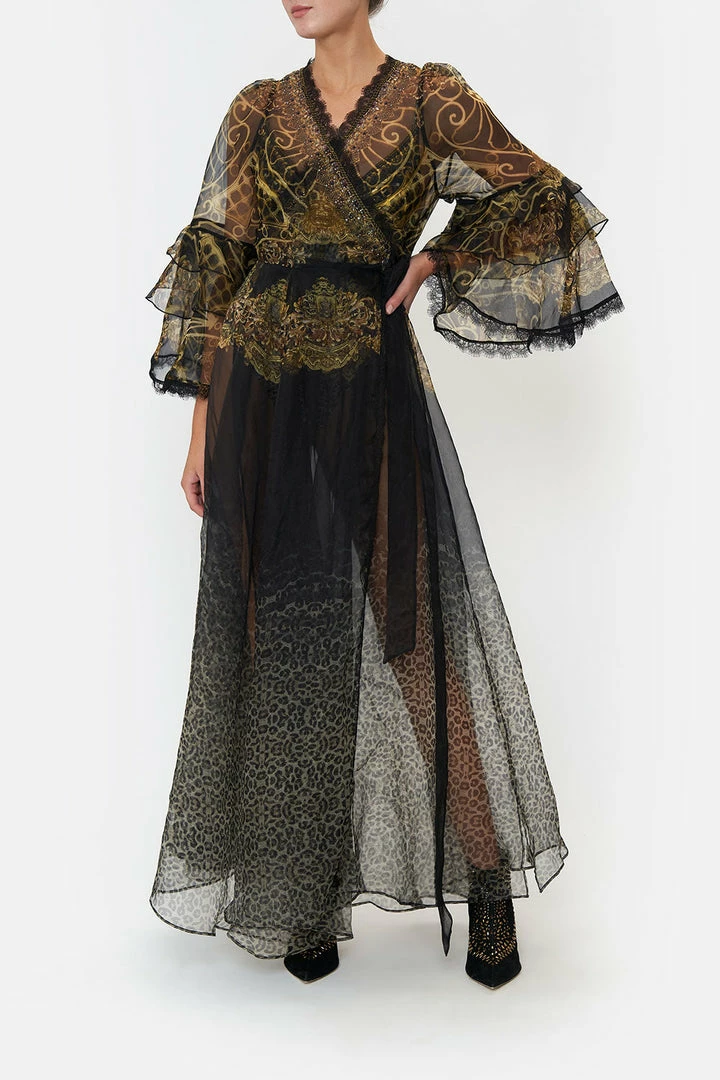 Camilla EBoutique (US) WRAP DRESS WRAP RUFFLE SLEEVE SHADOWS OF ARMADA Up To 30% Off