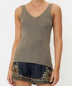 Camilla EBoutique (US) KNIT CAMI ITS ALL OVER TORERO Sale Tops