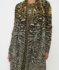 Camilla EBoutique (US) LONG CASUAL JACKET WITH POCKETS ARMADA