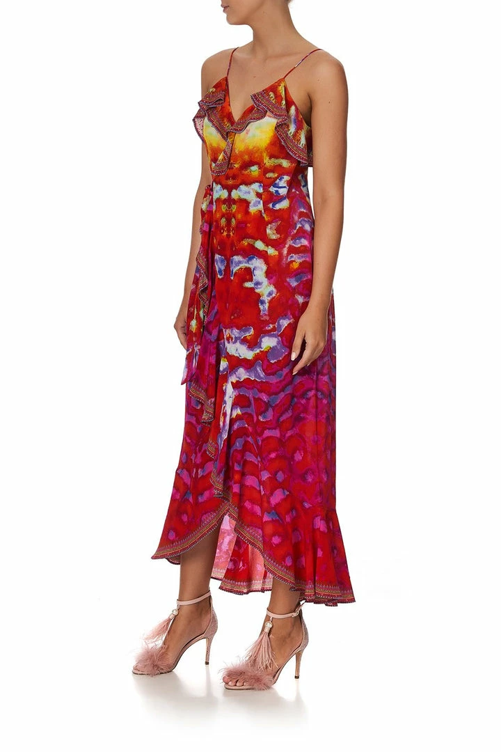 Camilla EBoutique (US) LONG WRAP DRESS WITH FRILL BANSHEE BECKONS Sale Clothing