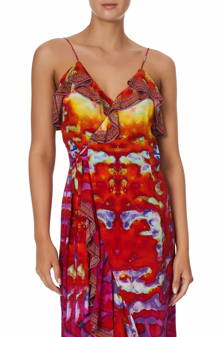 Camilla EBoutique (US) LONG WRAP DRESS WITH FRILL BANSHEE BECKONS Sale Clothing