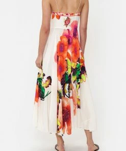Camilla EBoutique (US) LONG DRESS WITH TIE FRONT PRETTY AS A POPPY Sale Clothing