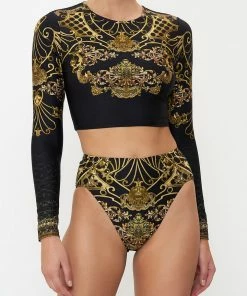 Camilla EBoutique (US) CROPPED RASH VEST SHADOWS OF ARMADA Up To 40% Off