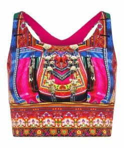 Camilla EBoutique (US) BANDED RACER BACK CROP KALEIDOSCOPE KEEPSAKE Sale Activewear & Loungewear