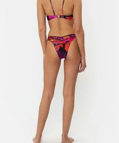 Camilla EBoutique (US) Sale Swimwear V NECK ROUCHED BANDEAU MIDNIGHT POPPY