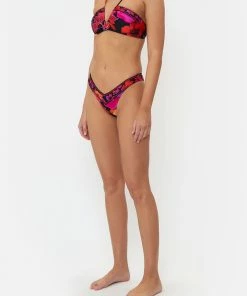 Camilla EBoutique (US) V HIGH LEG PANT MIDNIGHT POPPY Sale Swimwear