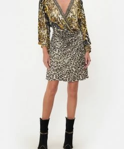 Camilla EBoutique (US) Up To 50% Off SHORT DRAPED WRAP DRESS ARMADA