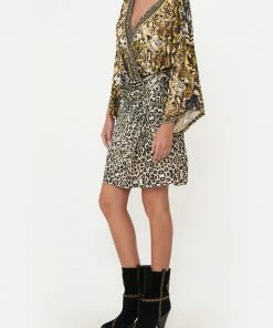 Camilla EBoutique (US) Up To 50% Off SHORT DRAPED WRAP DRESS ARMADA