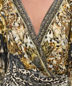 Camilla EBoutique (US) Up To 50% Off SHORT DRAPED WRAP DRESS ARMADA