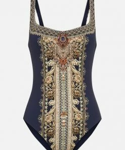 Camilla EBoutique (US) UNDERWIRE SQUARE NECK ONE PIECE ITS ALL OVER TORERO