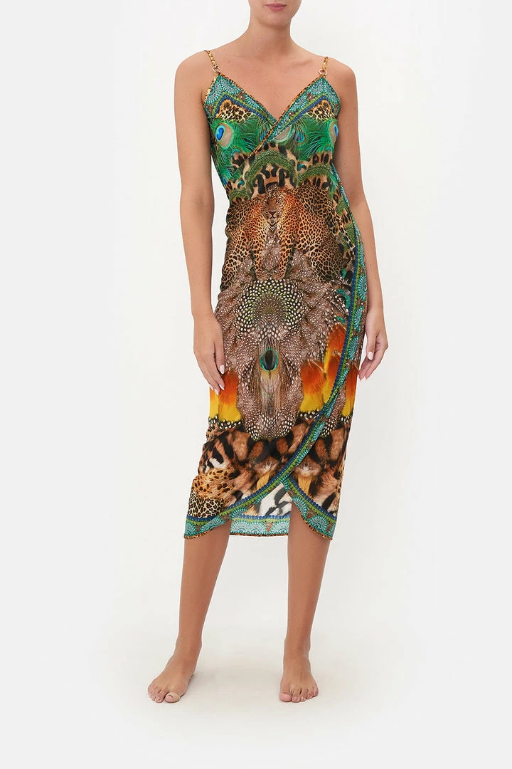 Camilla EBoutique (US) Sale Swimwear SARONG WITH STRAPS AND TRIM DETAIL SURREALIST XANADU