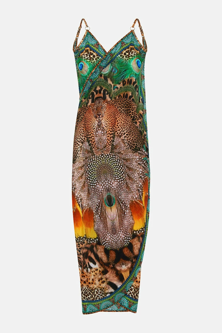 Camilla EBoutique (US) Sale Swimwear SARONG WITH STRAPS AND TRIM DETAIL SURREALIST XANADU