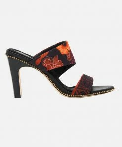 Camilla EBoutique (US) Accessories ASYM HEEL SANDAL MIDNIGHT POPPY