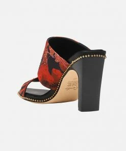 Camilla EBoutique (US) Accessories ASYM HEEL SANDAL MIDNIGHT POPPY