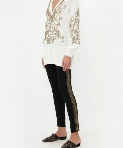 Camilla EBoutique (US) EMBELLISHED V NECK KNIT ARMADA Up To 50% Off