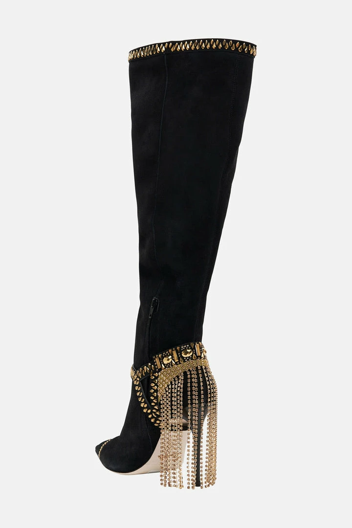 Camilla EBoutique (US) KNEE HIGH STILETTO BOOT SOLID BLACK