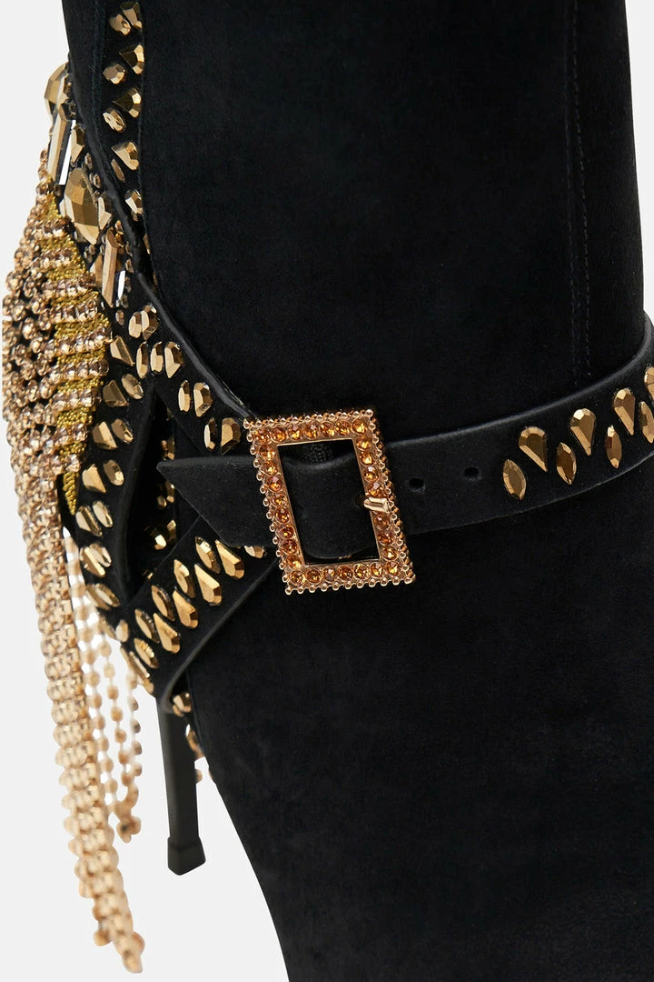 Camilla EBoutique (US) KNEE HIGH STILETTO BOOT SOLID BLACK